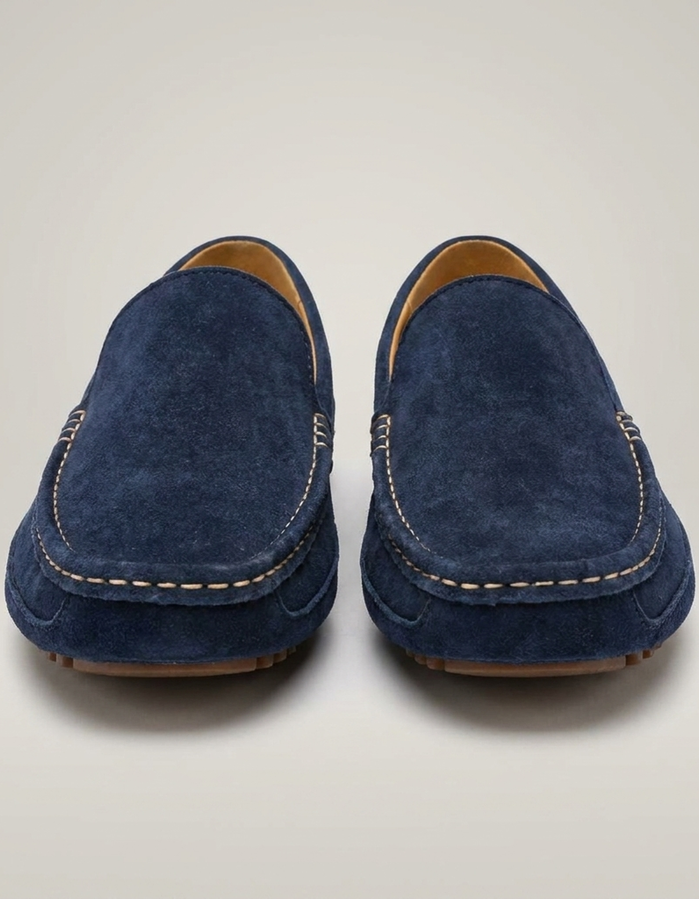 PLUXSTYLE::numise::mens-contrast-stitch-comfort-loafers::pack-navy-blue