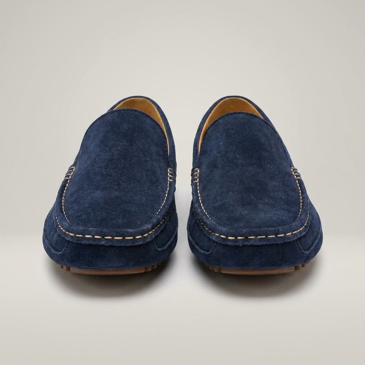 PLUXSTYLE::numise::mens-contrast-stitch-comfort-loafers::pack-navy-blue