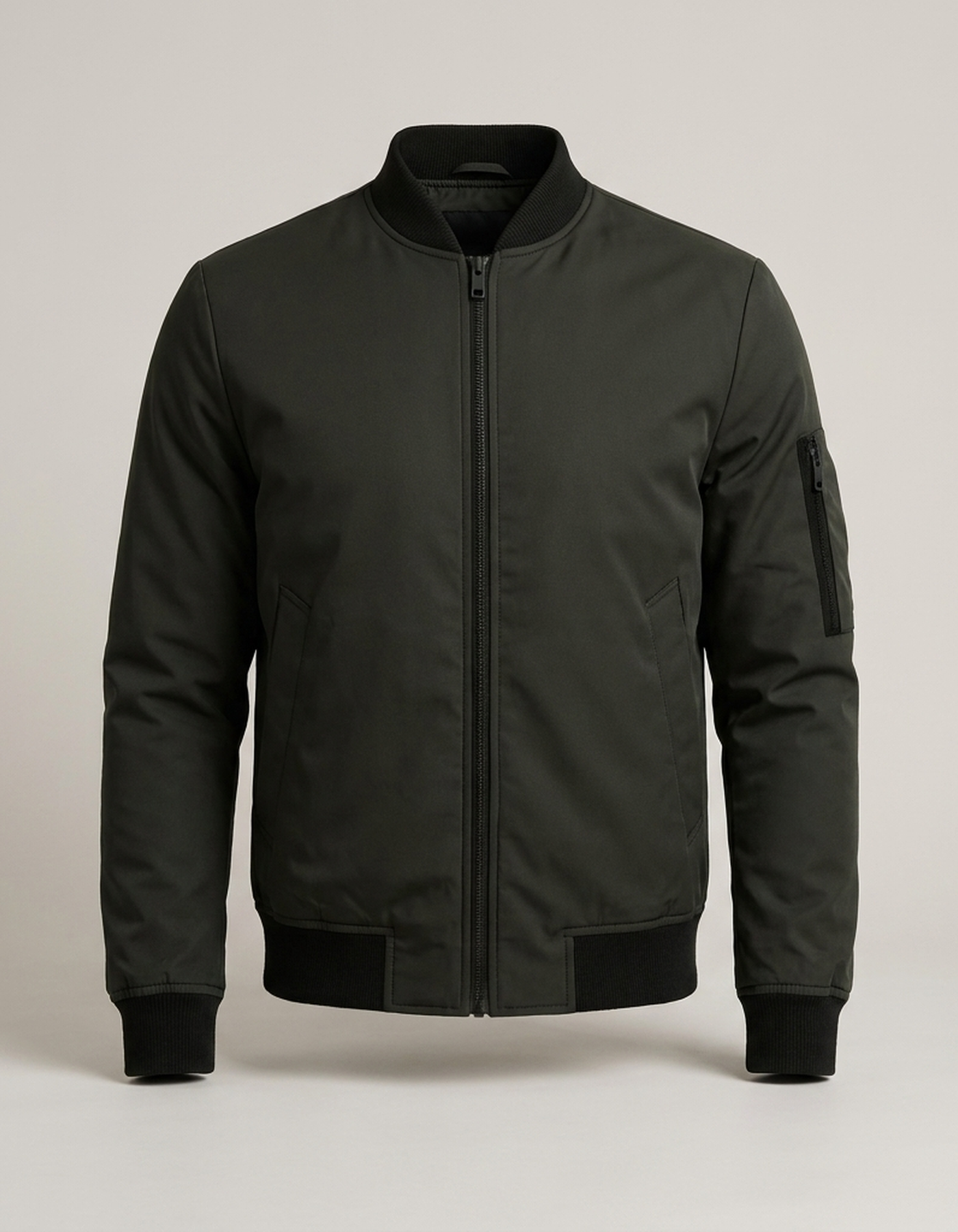 PLUXSTYLE::numise::mens-classic-bomber-jacket::pack-dark-green