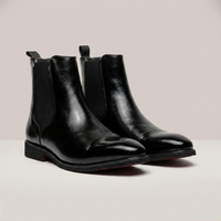 PLUXSTYLE::numise::mens-cap-toe-chelsea-boots::closeup-detail