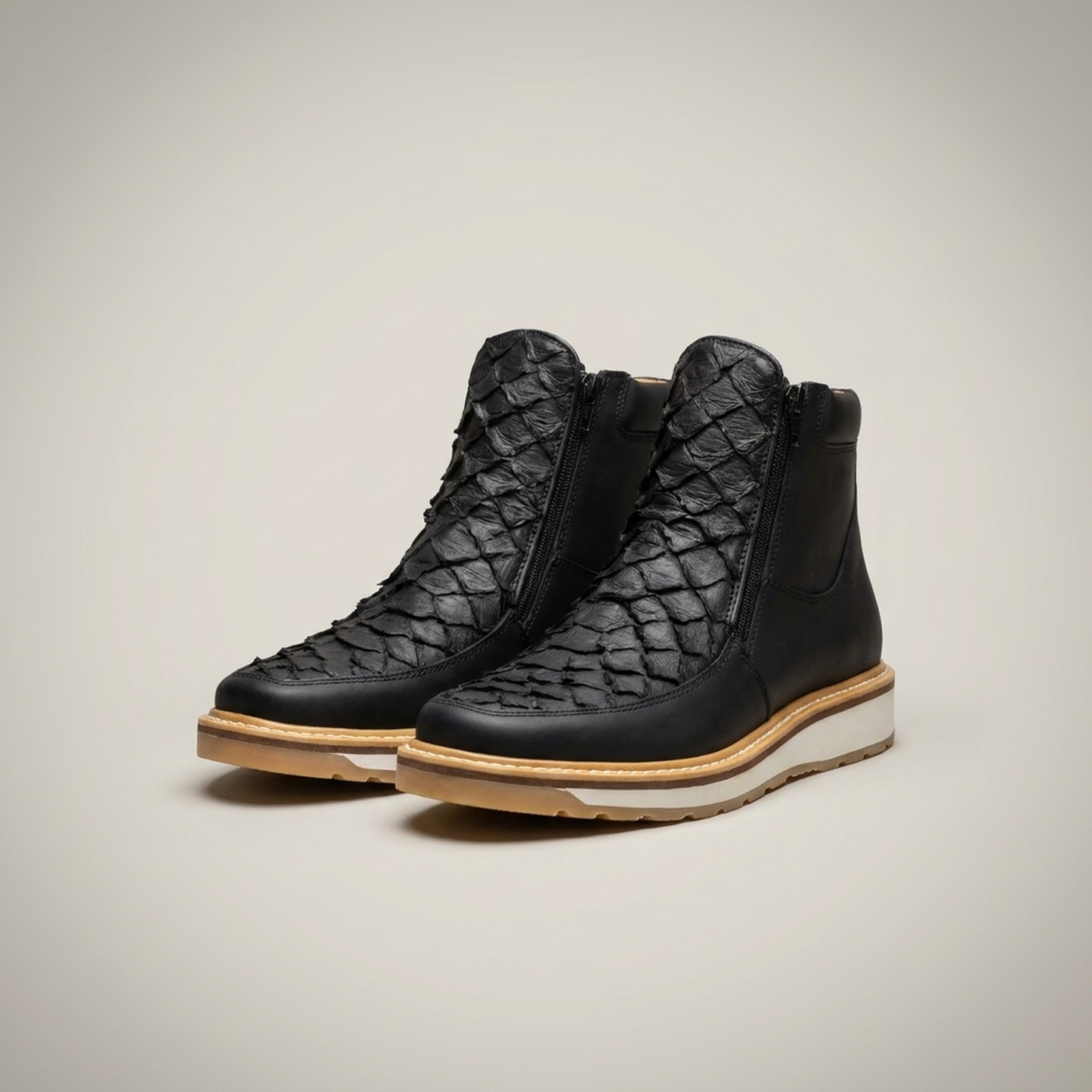 PLUXSTYLE::numise::mens-wide-fit-casual-boots::pack-black