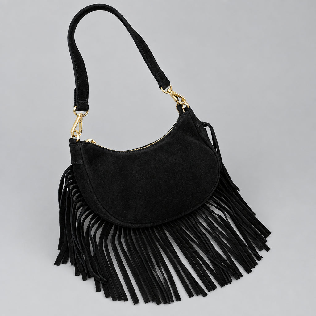 Fringe Accent Handbag