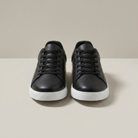 PLUXSTYLE::numise::mens-clean-low-top-sneakers::pack-black