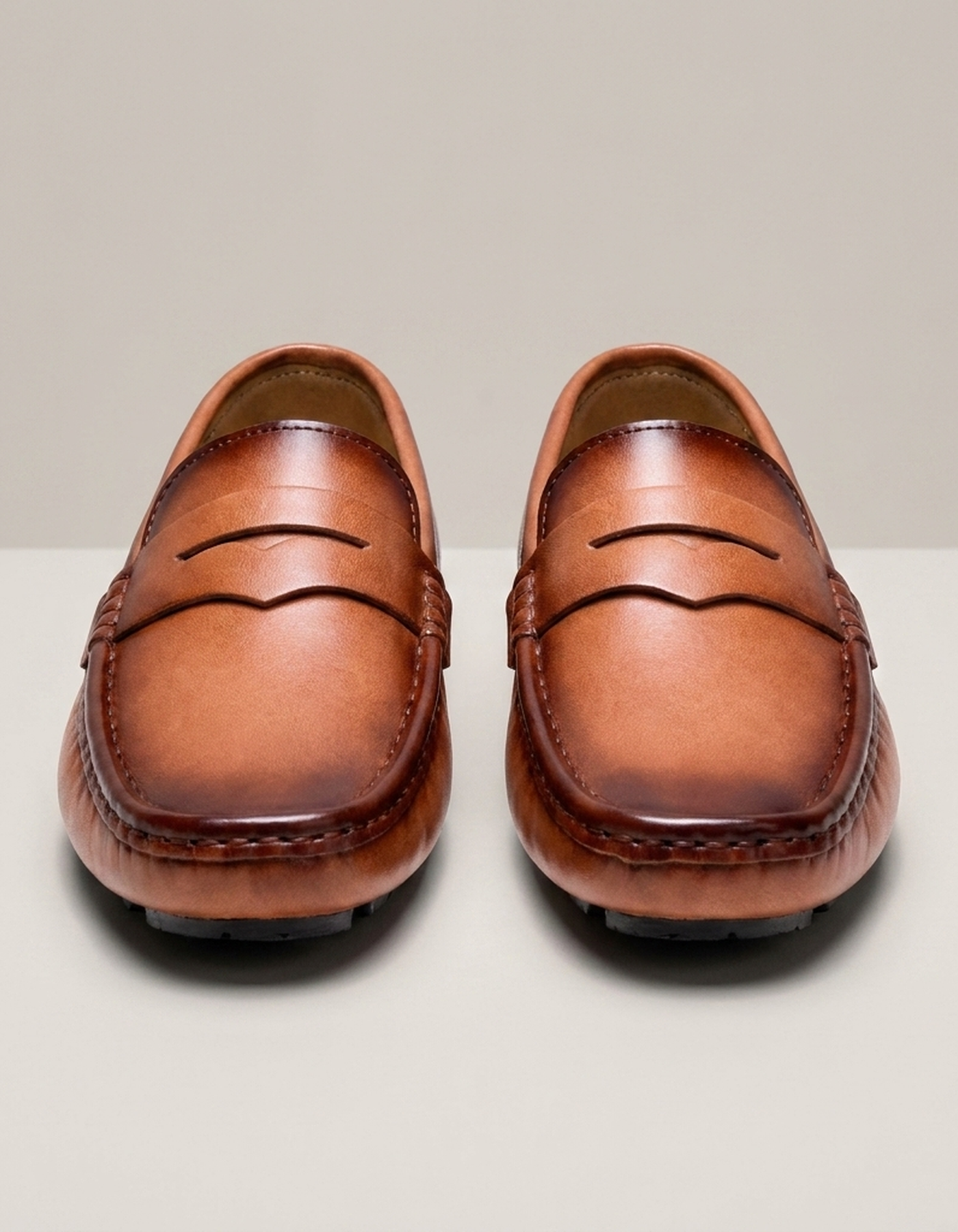 PLUXSTYLE::numise::mens-round-toe-penny-loafers::pack-brown