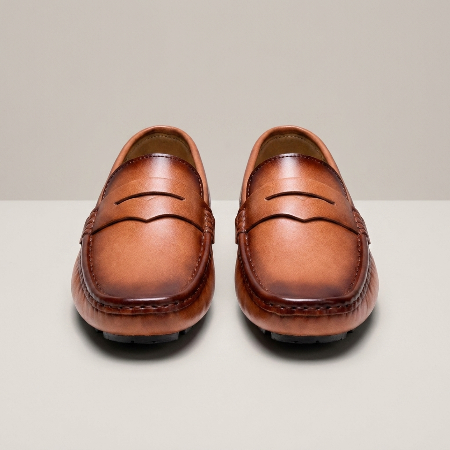 PLUXSTYLE::numise::mens-round-toe-penny-loafers::pack-brown
