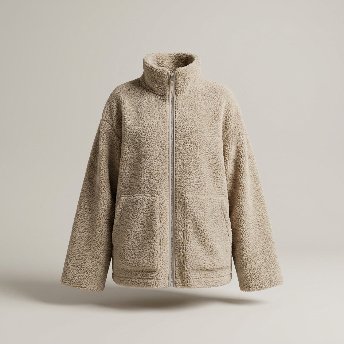 PLUXSTYLE::numise::womens-relaxed-zip-up-parka::pack-white