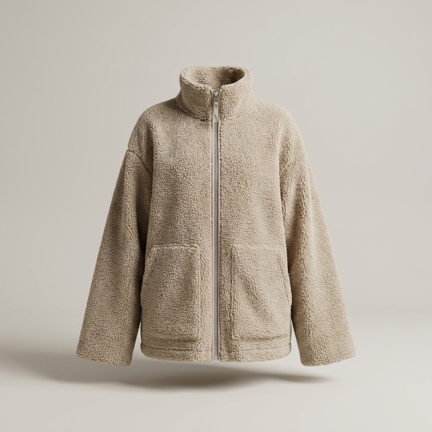 PLUXSTYLE::numise::womens-relaxed-zip-up-parka::pack-white