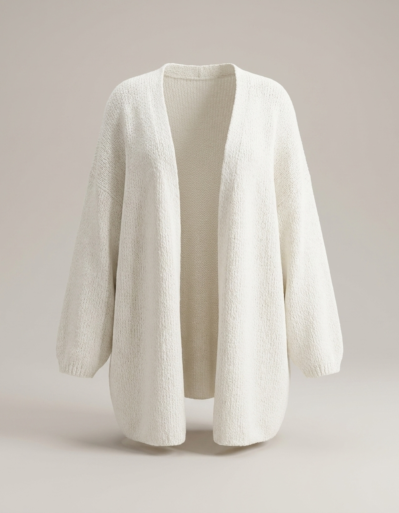 PLUXSTYLE::numise::oversized-maxi-cardigan::pack-white
