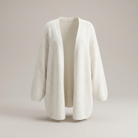 PLUXSTYLE::numise::oversized-maxi-cardigan::pack-white