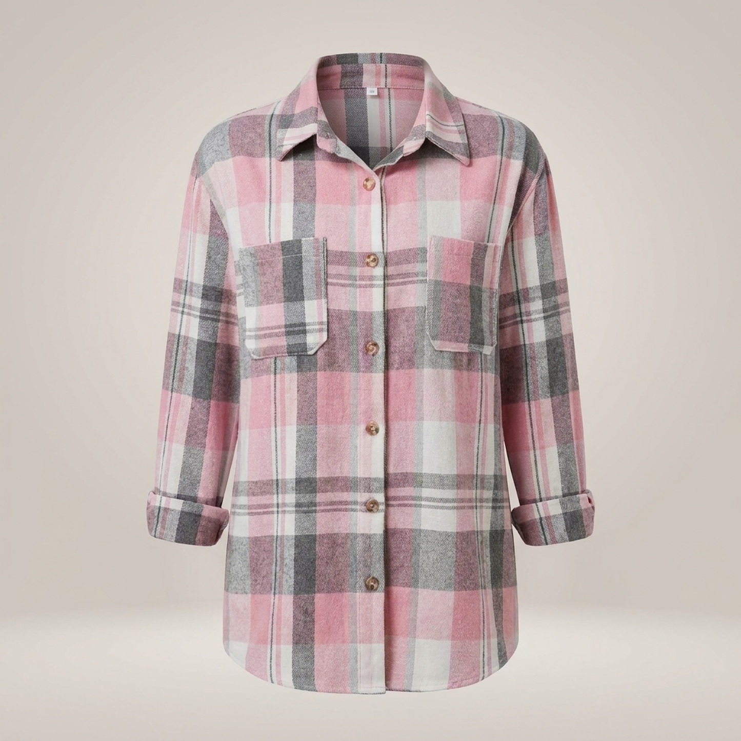 PLUXSTYLE::numise::mia-oversized-plaid-cardigan-top::pack-pink