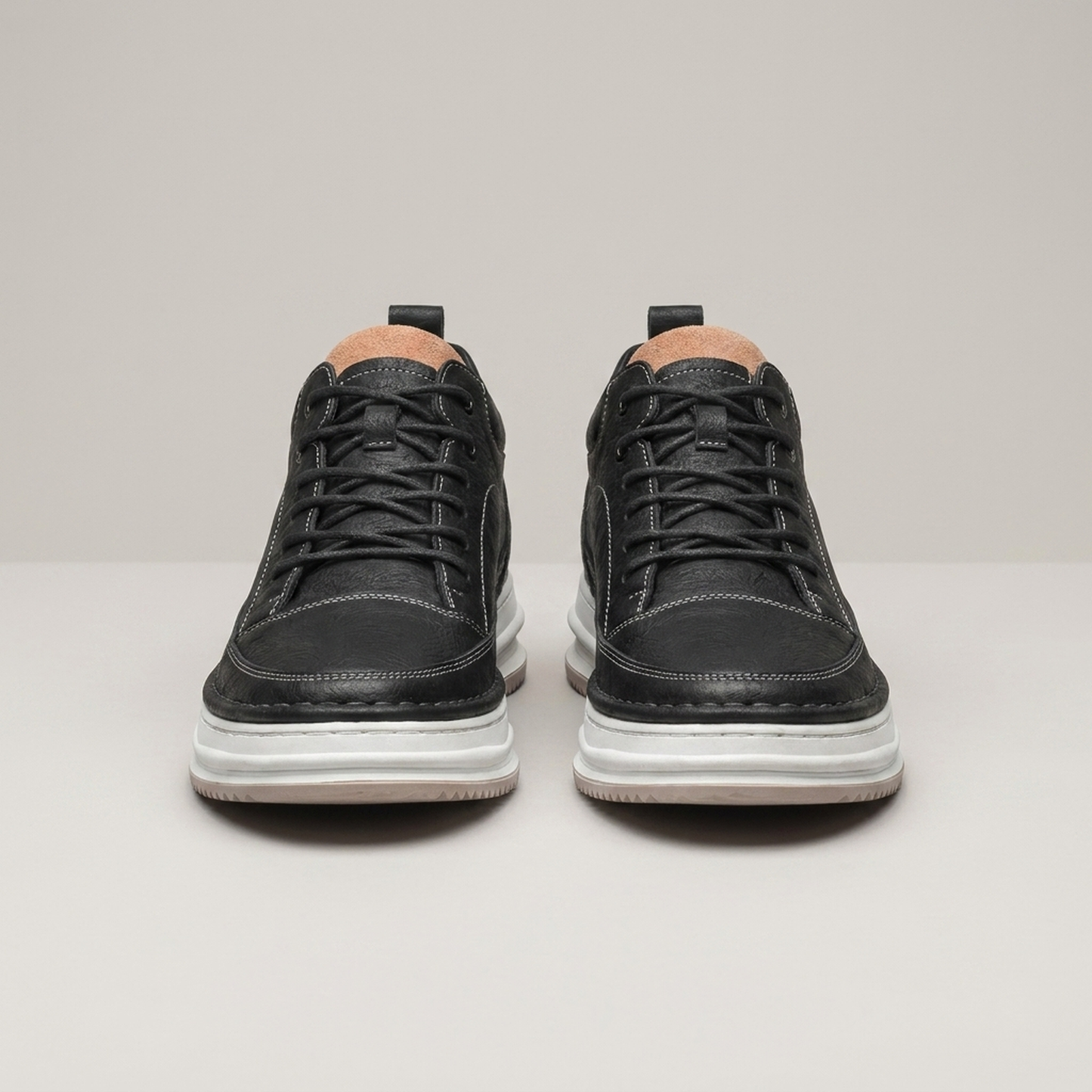 PLUXSTYLE::numise::mens-platform-mid-top-sneakers::pack-black