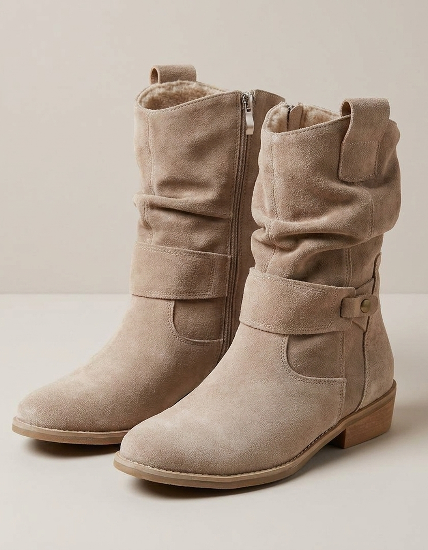 PLUXSTYLE::numise::womens-wide-fit-comfort-boots::pack-beige