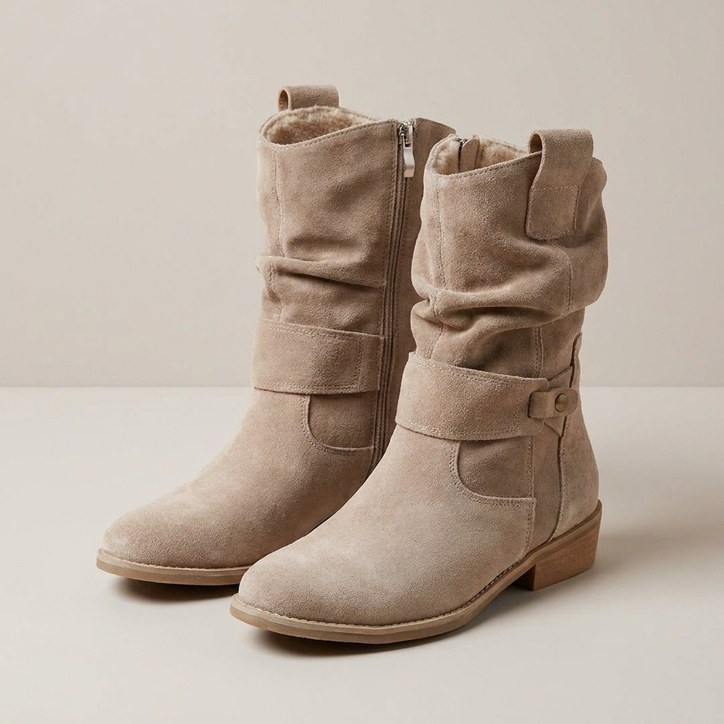 PLUXSTYLE::numise::womens-wide-fit-comfort-boots::pack-beige