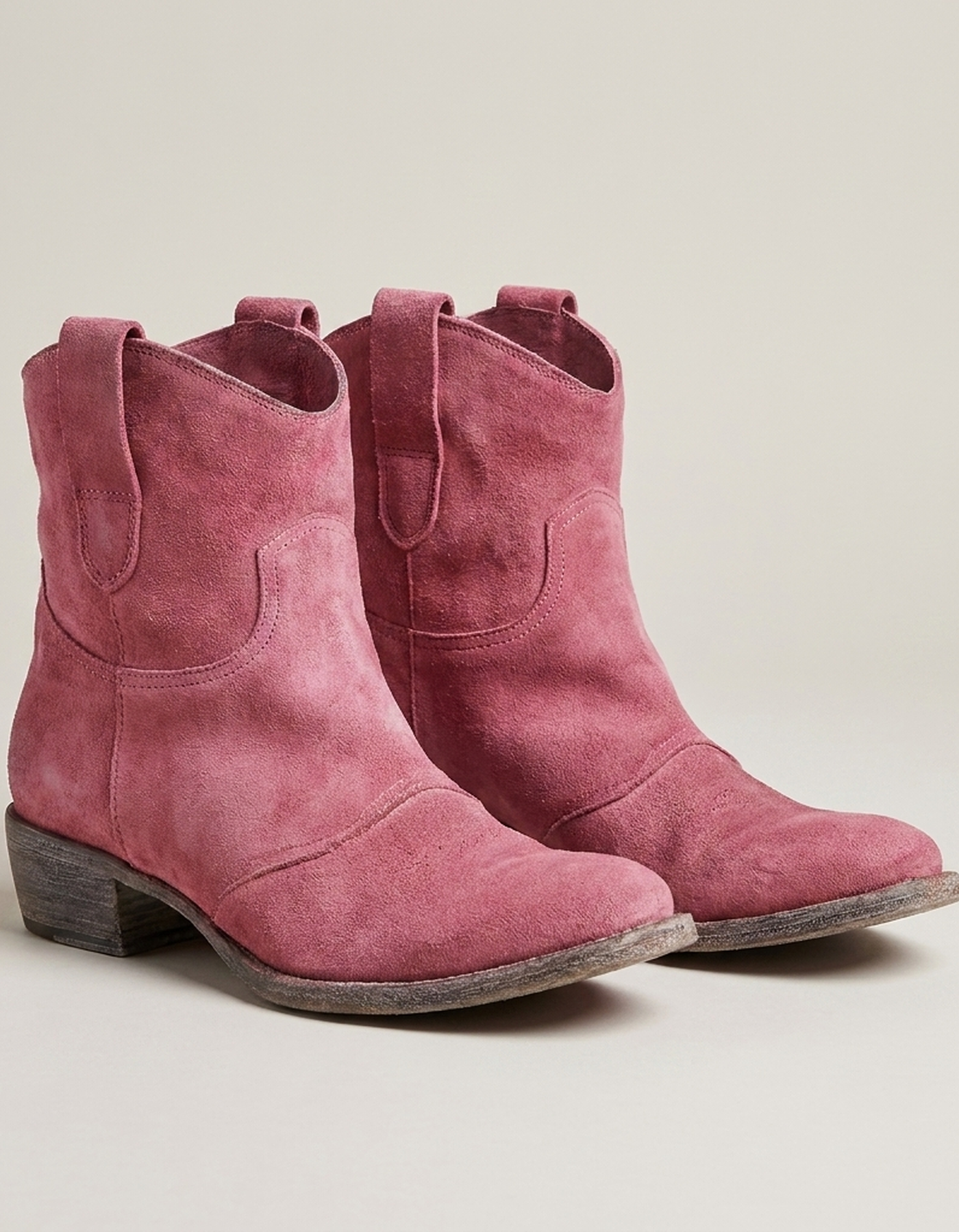 PLUXSTYLE::numise::alessia-western-ankle-boots::pack-pink