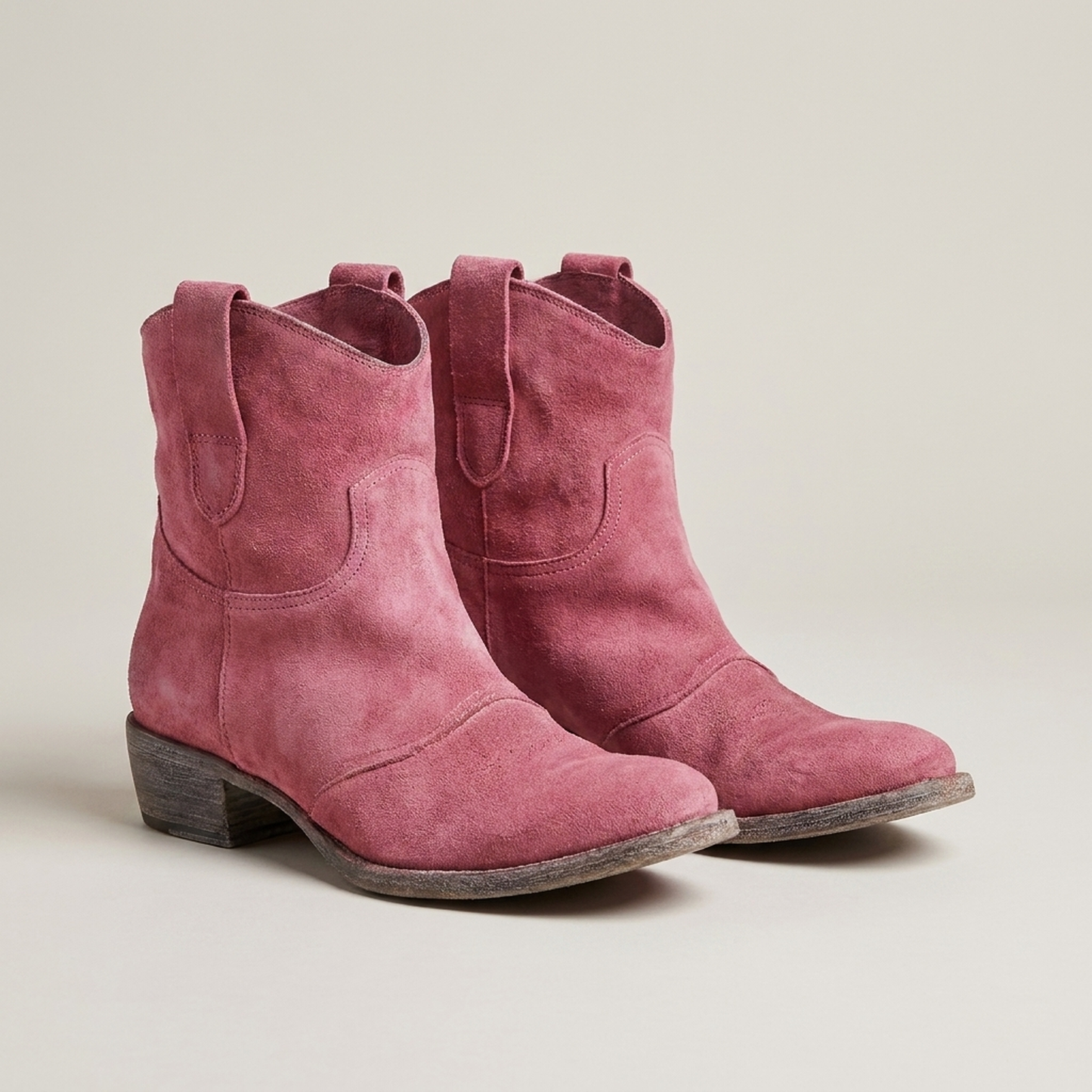 PLUXSTYLE::numise::alessia-western-ankle-boots::pack-pink