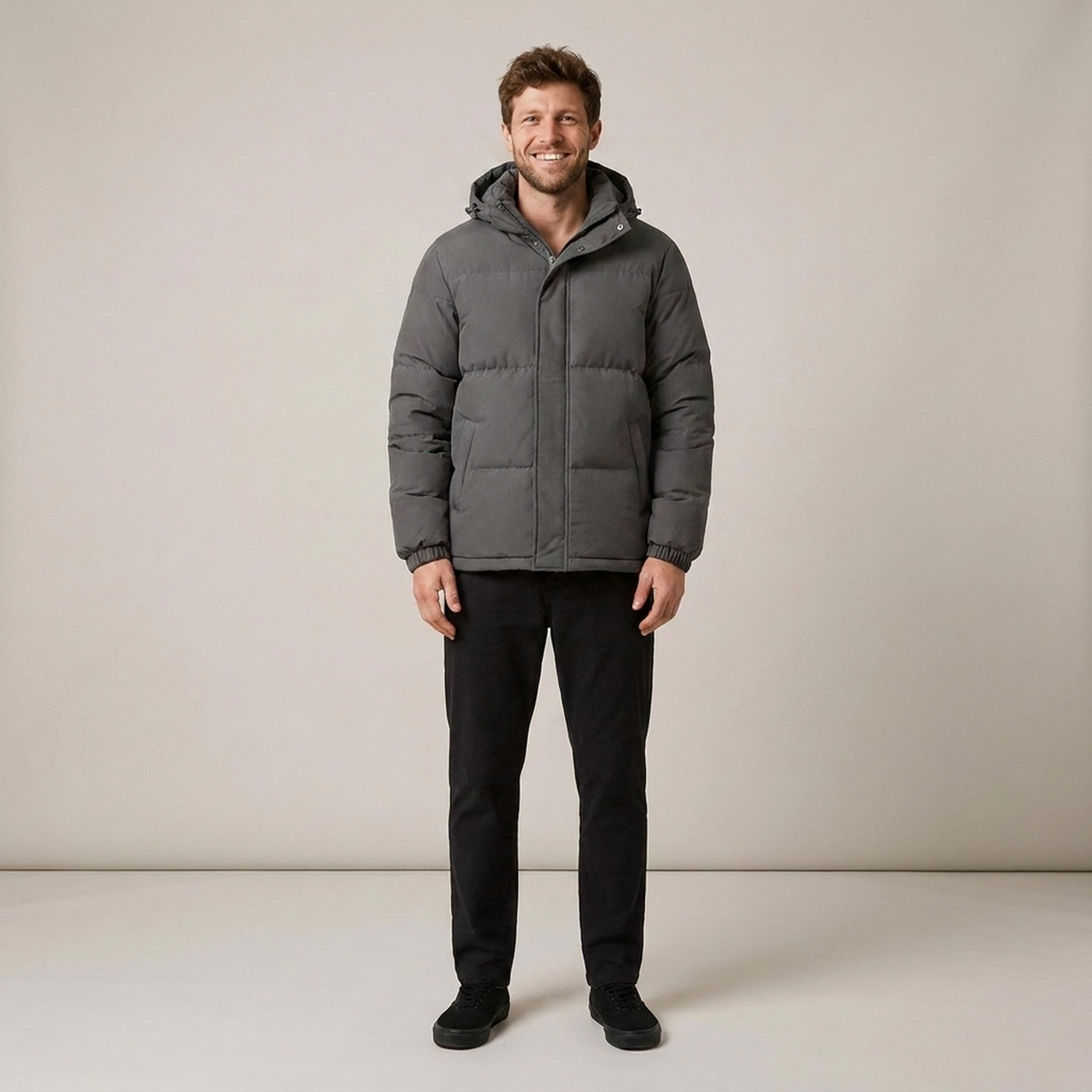 PLUXSTYLE::numise::mens-classic-hooded-parka::front