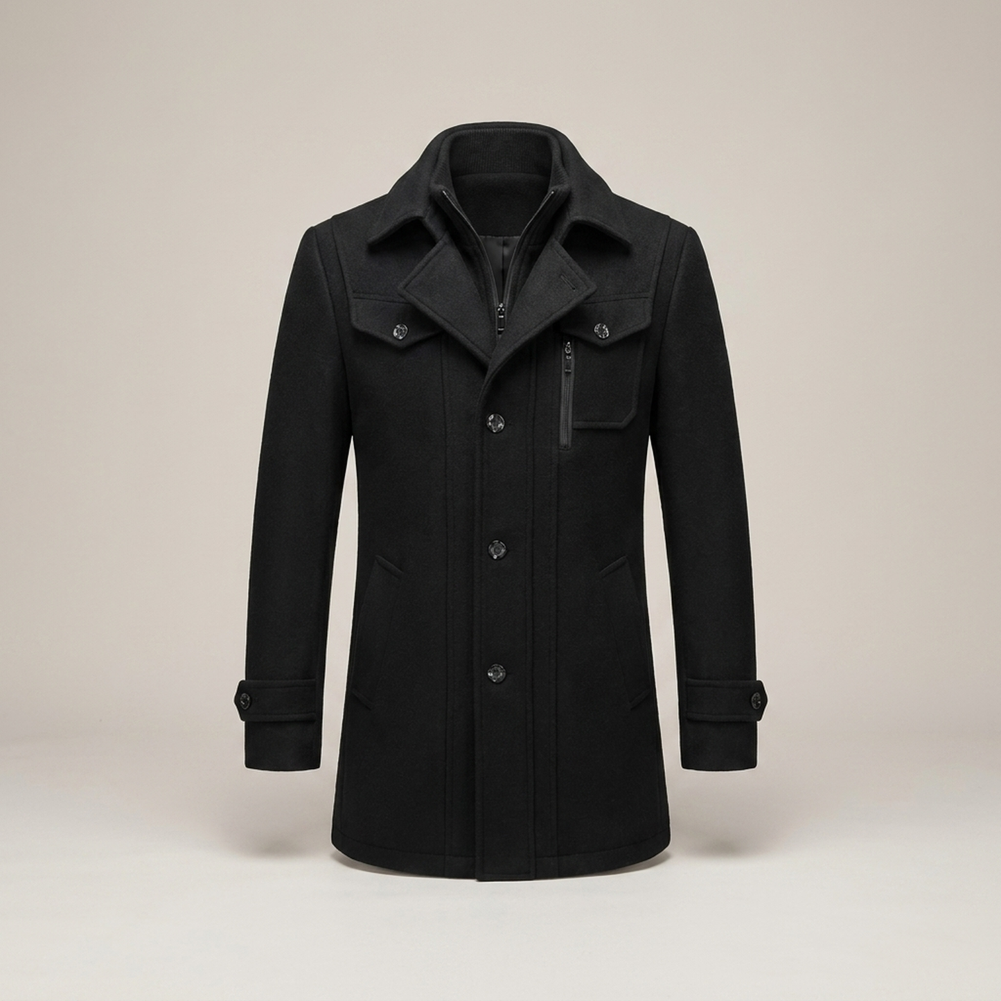 PLUXSTYLE::numise::mens-double-layer-tailored-parka::pack-black
