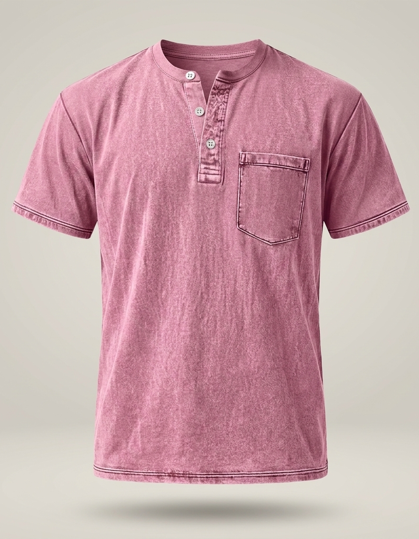 PLUXSTYLE::numise::mens-lived-in-henley-top::pack-pink