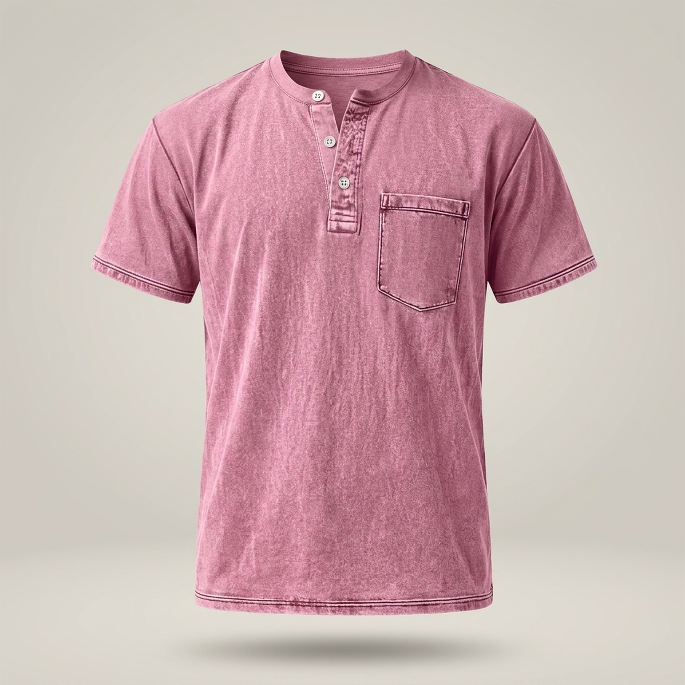 PLUXSTYLE::numise::mens-lived-in-henley-top::pack-pink