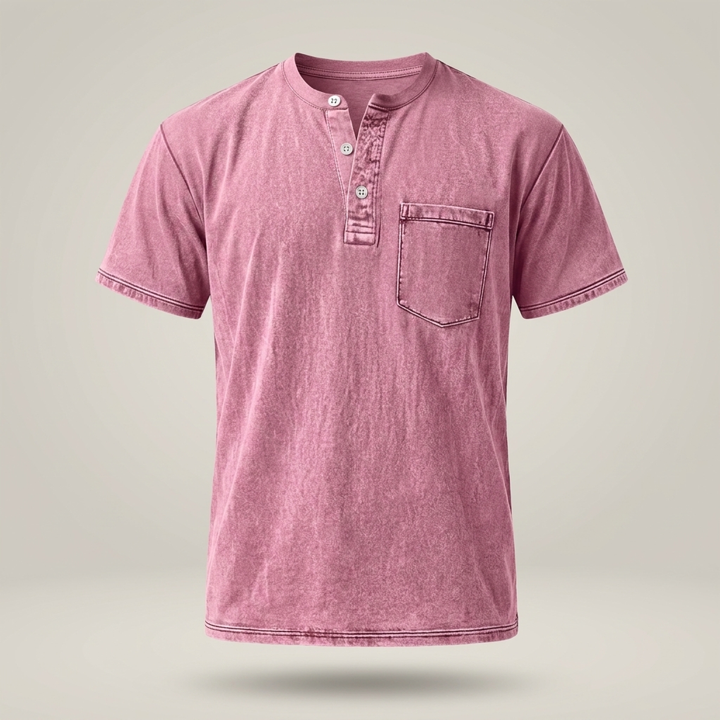 PLUXSTYLE::numise::mens-lived-in-henley-top::pack-pink