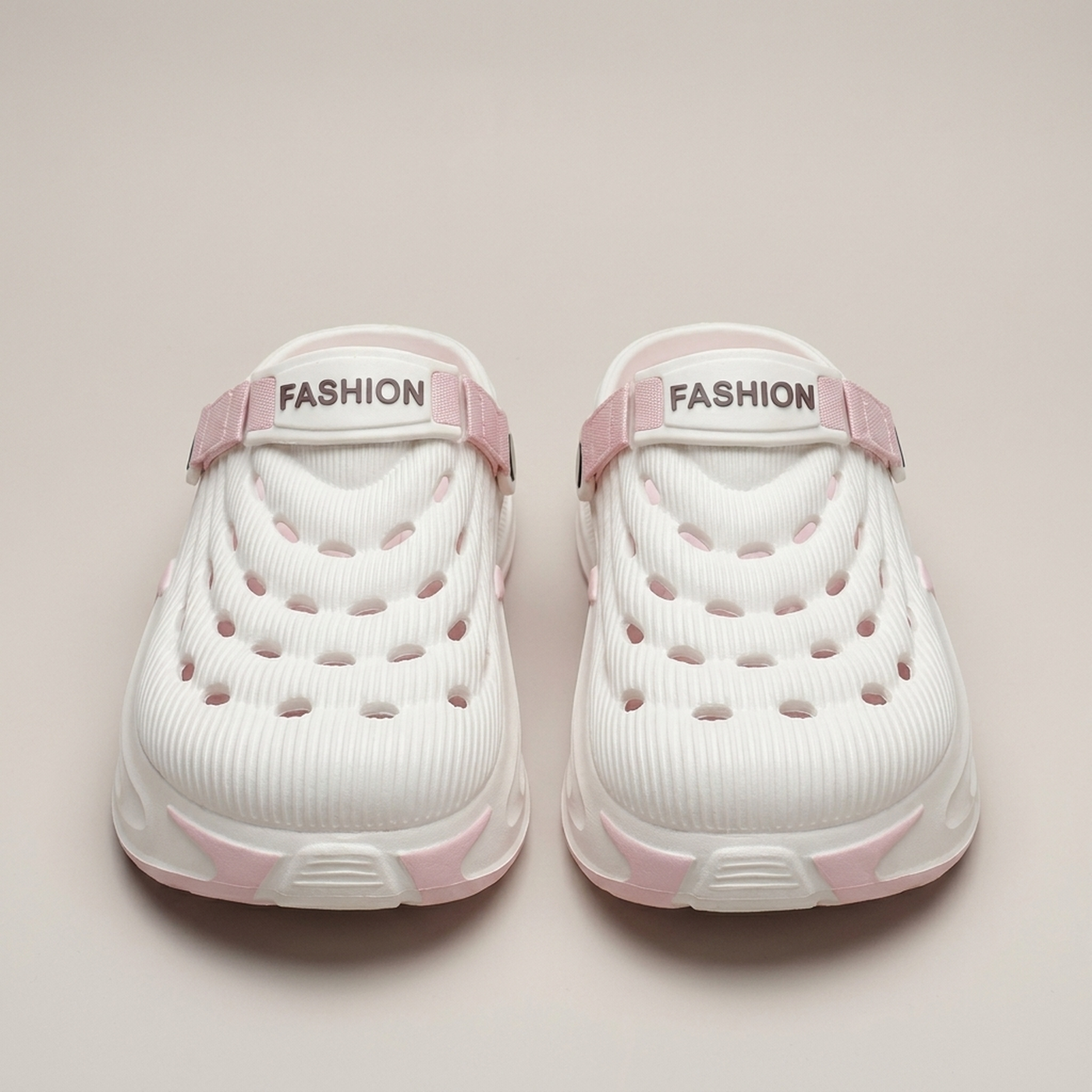 PLUXSTYLE::numise::everyday-ventilated-slip-on-shoes::pack-off-white-and-pink