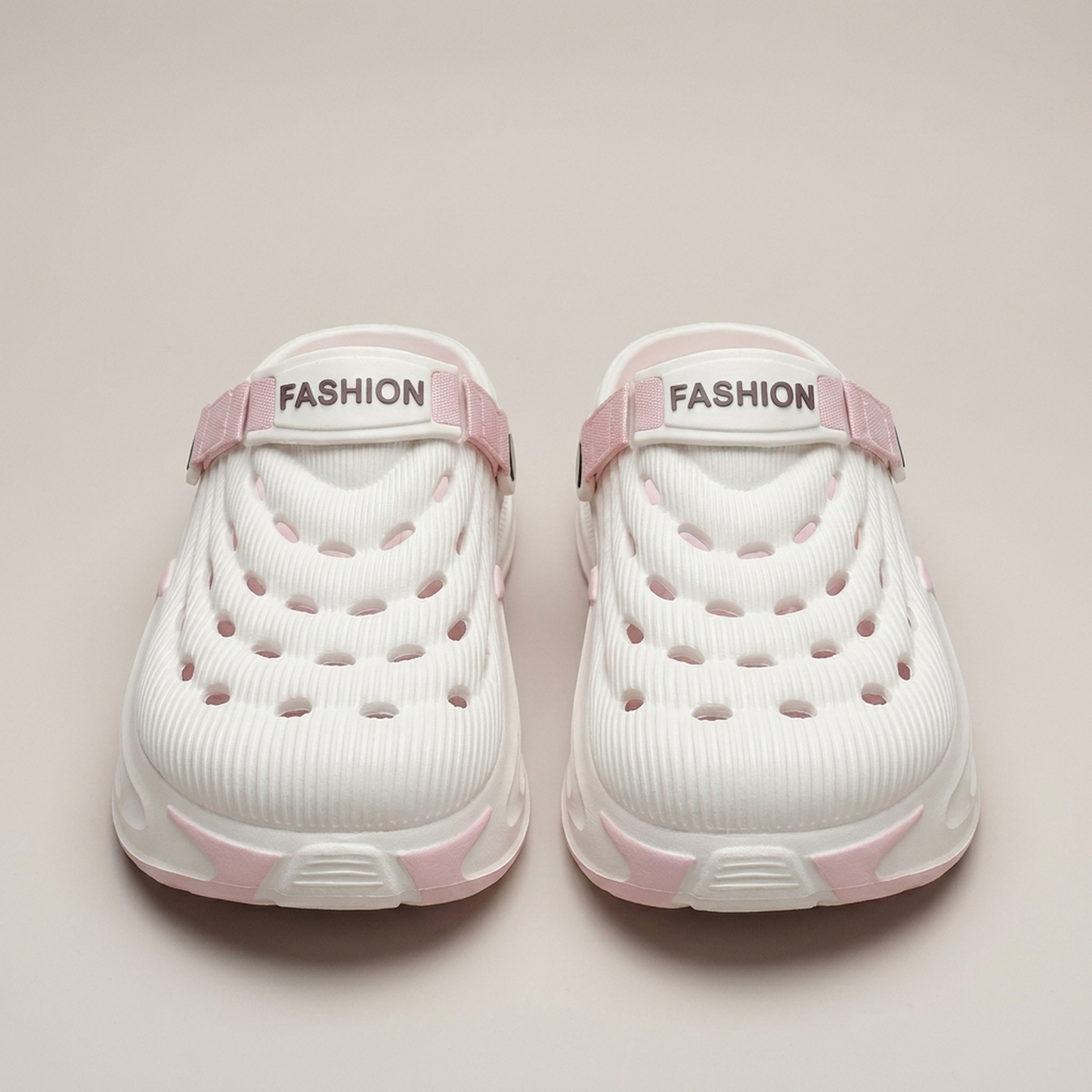 PLUXSTYLE::numise::everyday-ventilated-slip-on-shoes::pack-off-white-and-pink