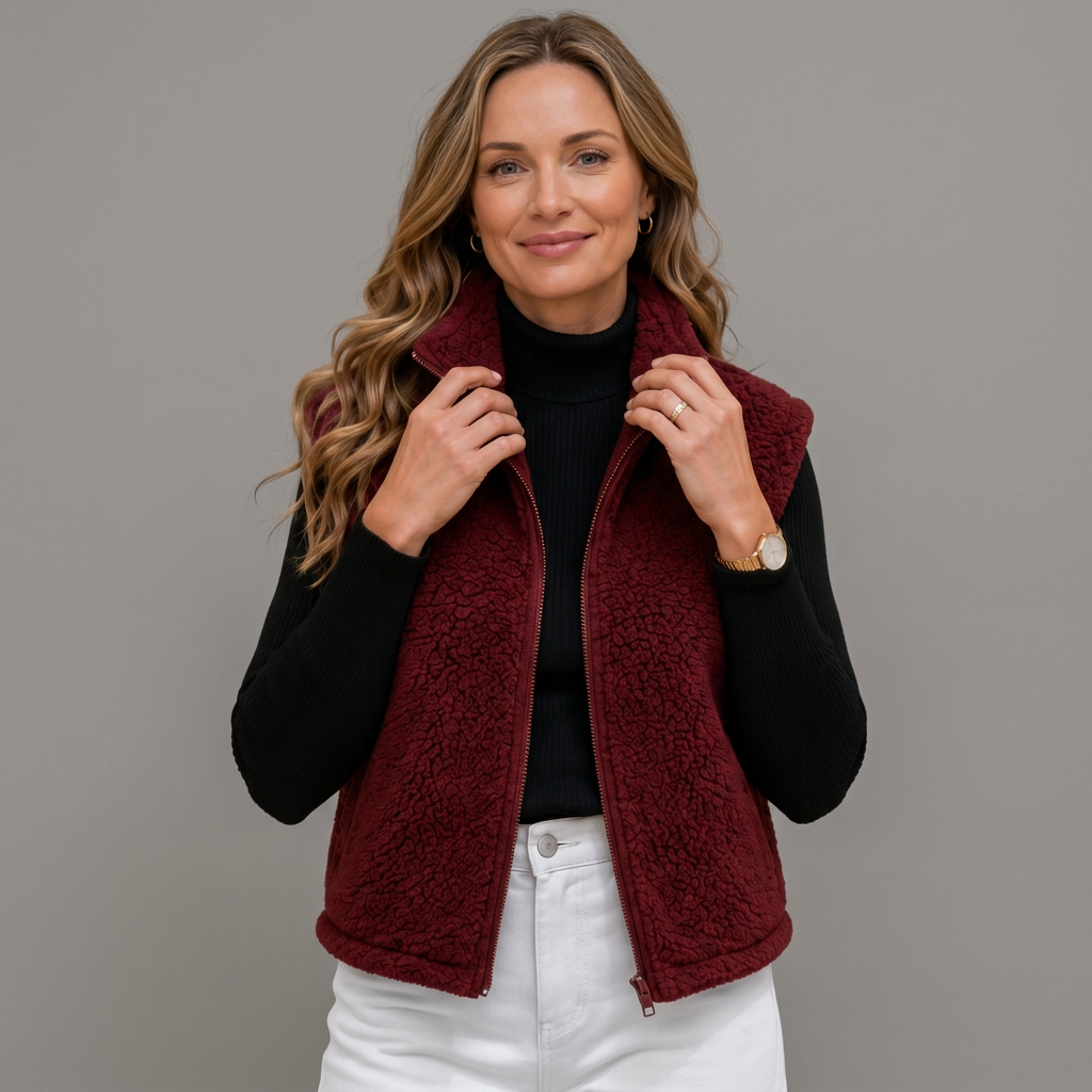 Eliza | Women's Cropped Puffer Vest with Stand Collar