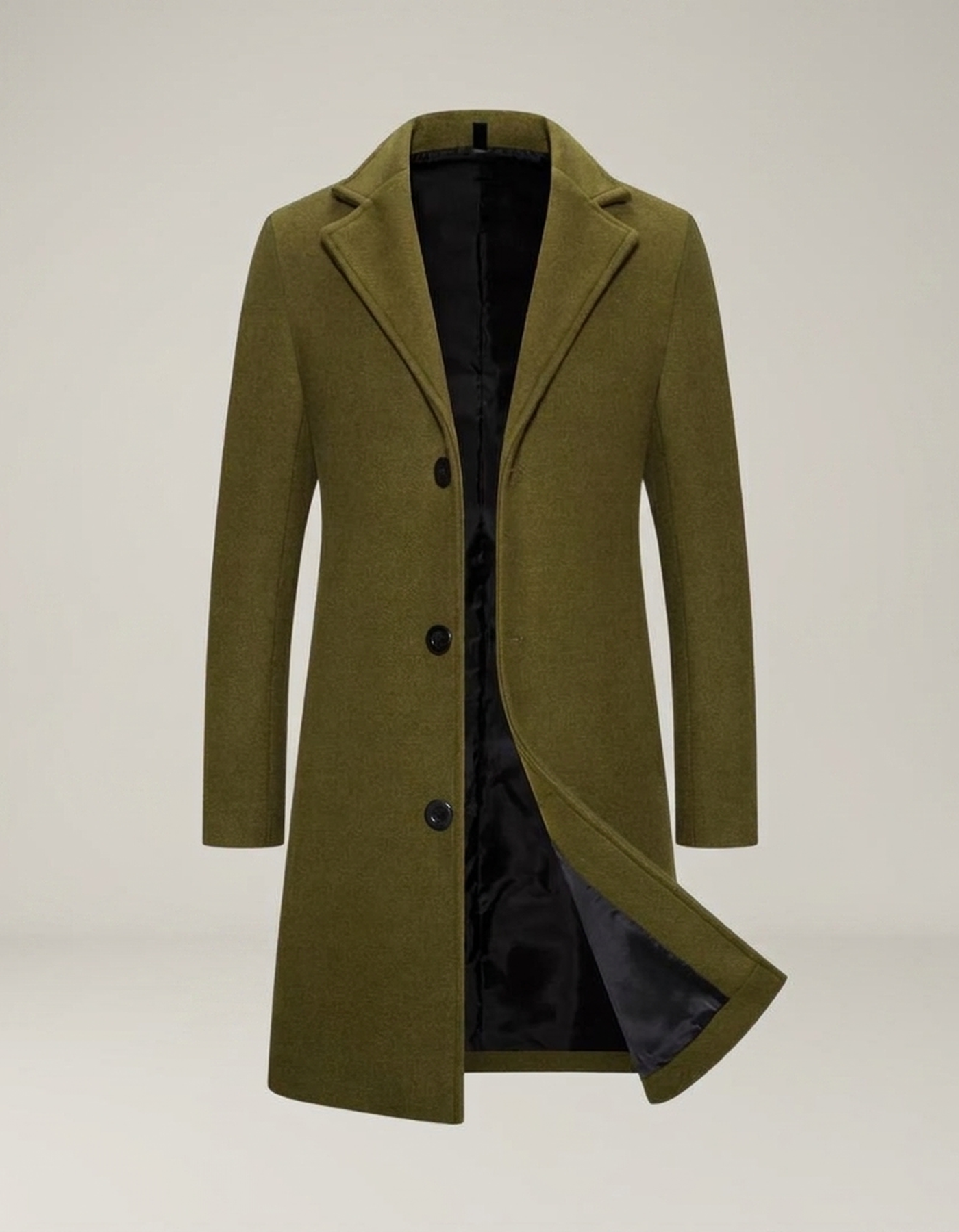 PLUXSTYLE::numise::mens-tailored-longline-parka::pack-military-green