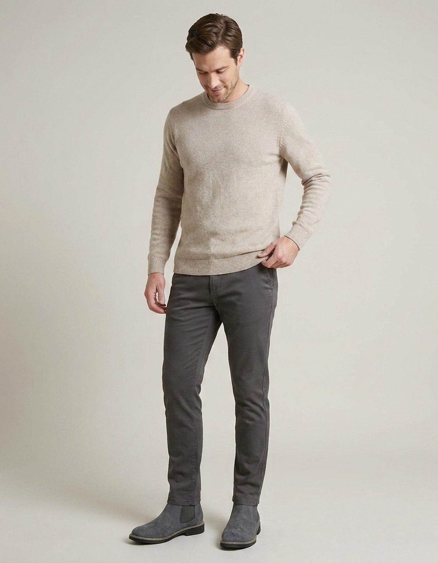 PLUXSTYLE::numise::mens-gray-slip-on-chelsea-boots::zoom-out
