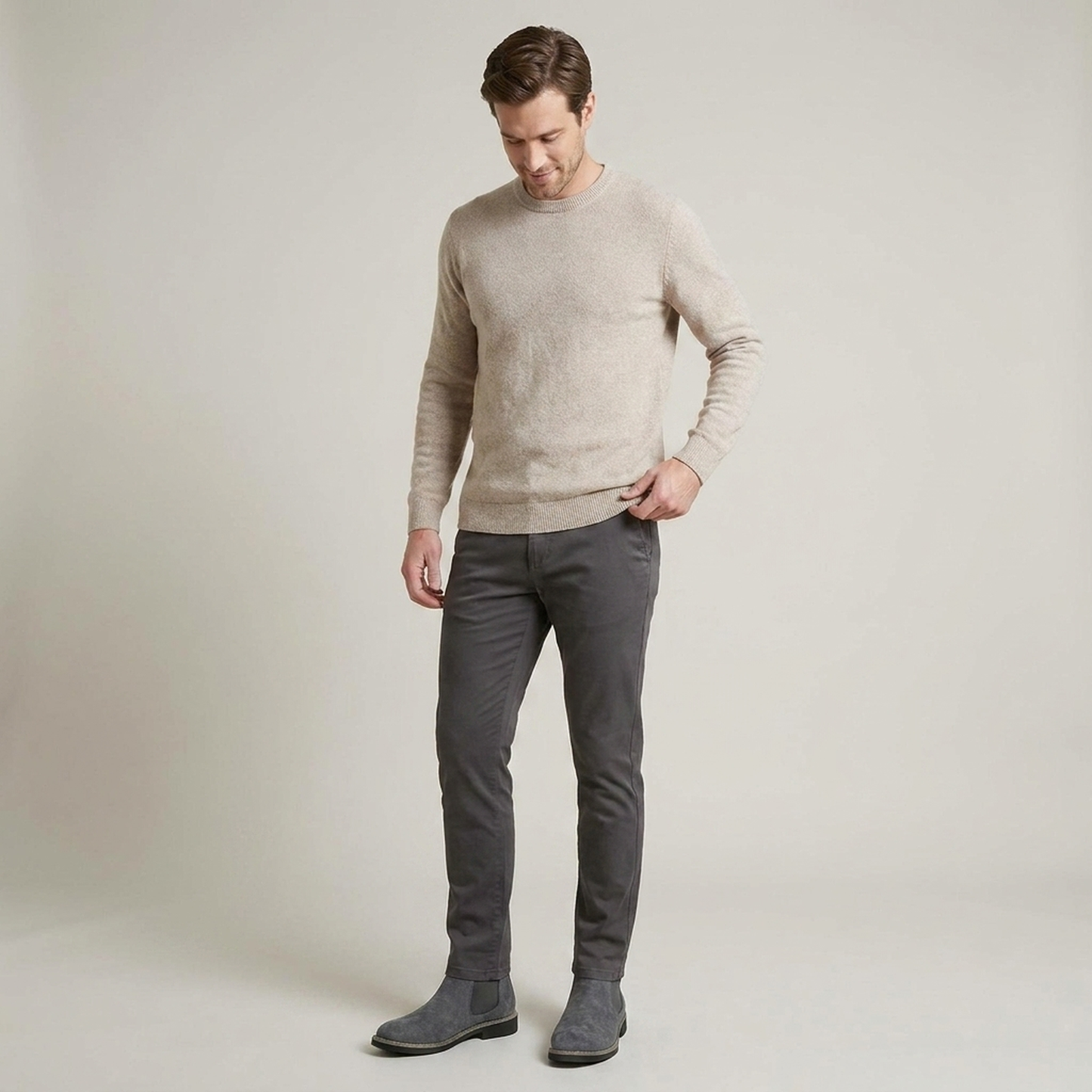 PLUXSTYLE::numise::mens-gray-slip-on-chelsea-boots::zoom-out