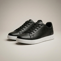 PLUXSTYLE::numise::mens-clean-low-top-sneakers::closeup-detail