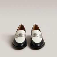 PLUXSTYLE::numise::abby-black-white-loafers::pack-black-and-white