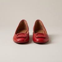 PLUXSTYLE::numise::womens-flat-sole-ballerina-footwear::pack-red