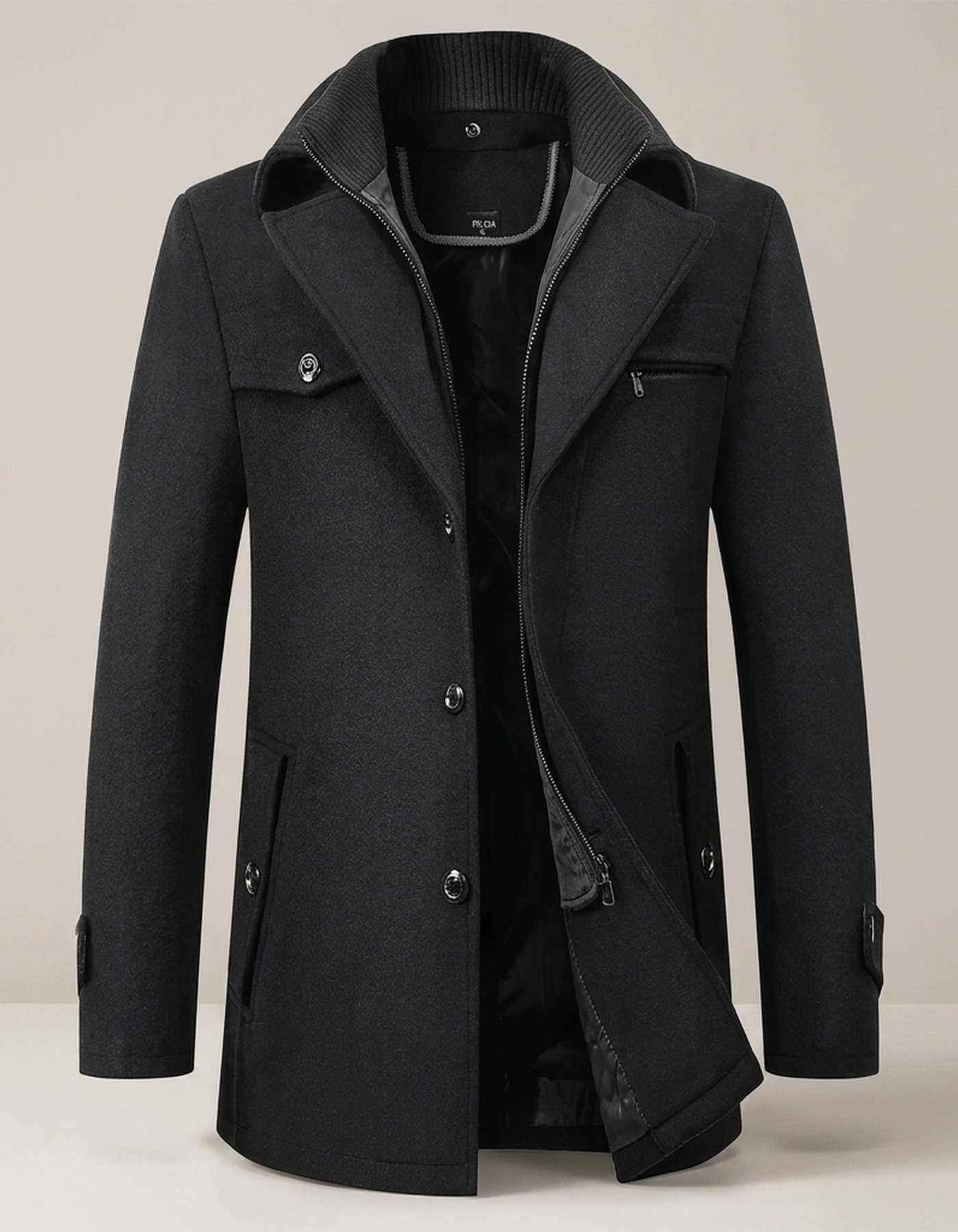 PLUXSTYLE::numise::mens-longline-parka::pack-black