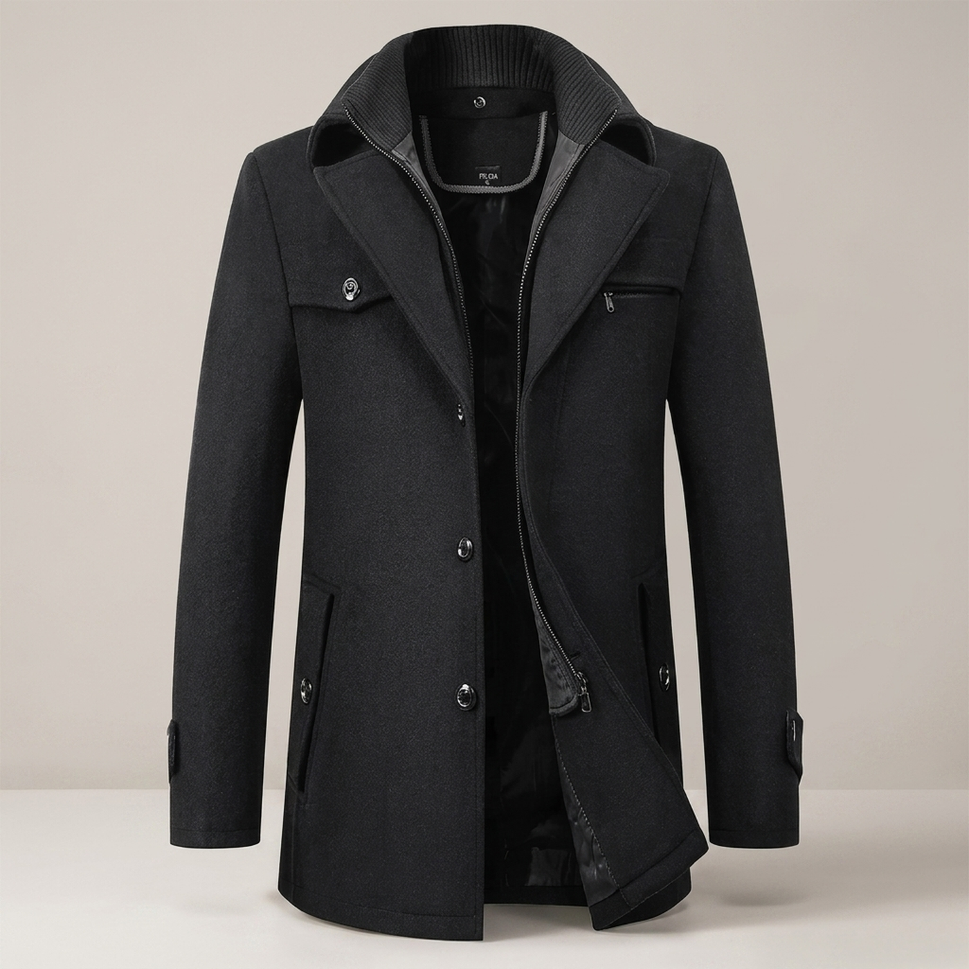 PLUXSTYLE::numise::mens-longline-parka::pack-black