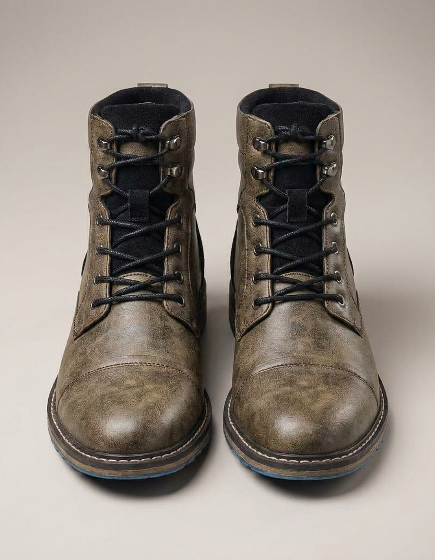PLUXSTYLE::numise::two-tone-polished-ankle-boots::pack-gray-and-black