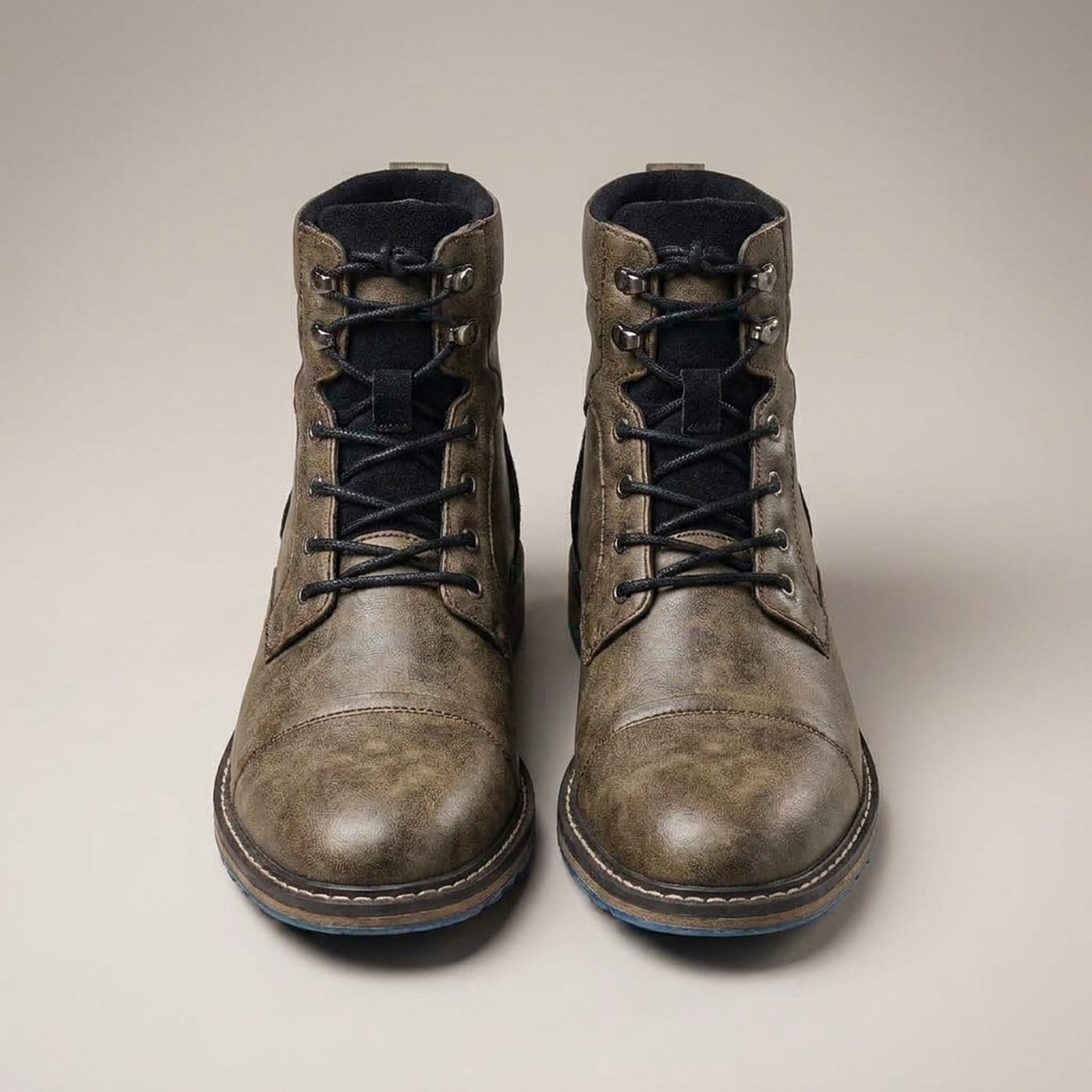 PLUXSTYLE::numise::two-tone-polished-ankle-boots::pack-gray-and-black