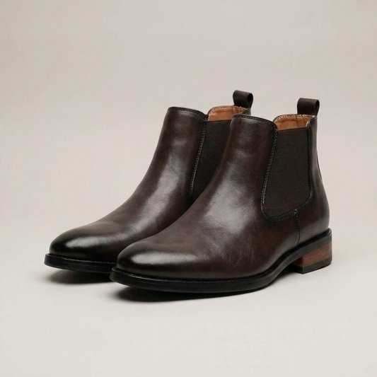 PLUXSTYLE::numise::heritage-chelsea-boots::closeup-detail