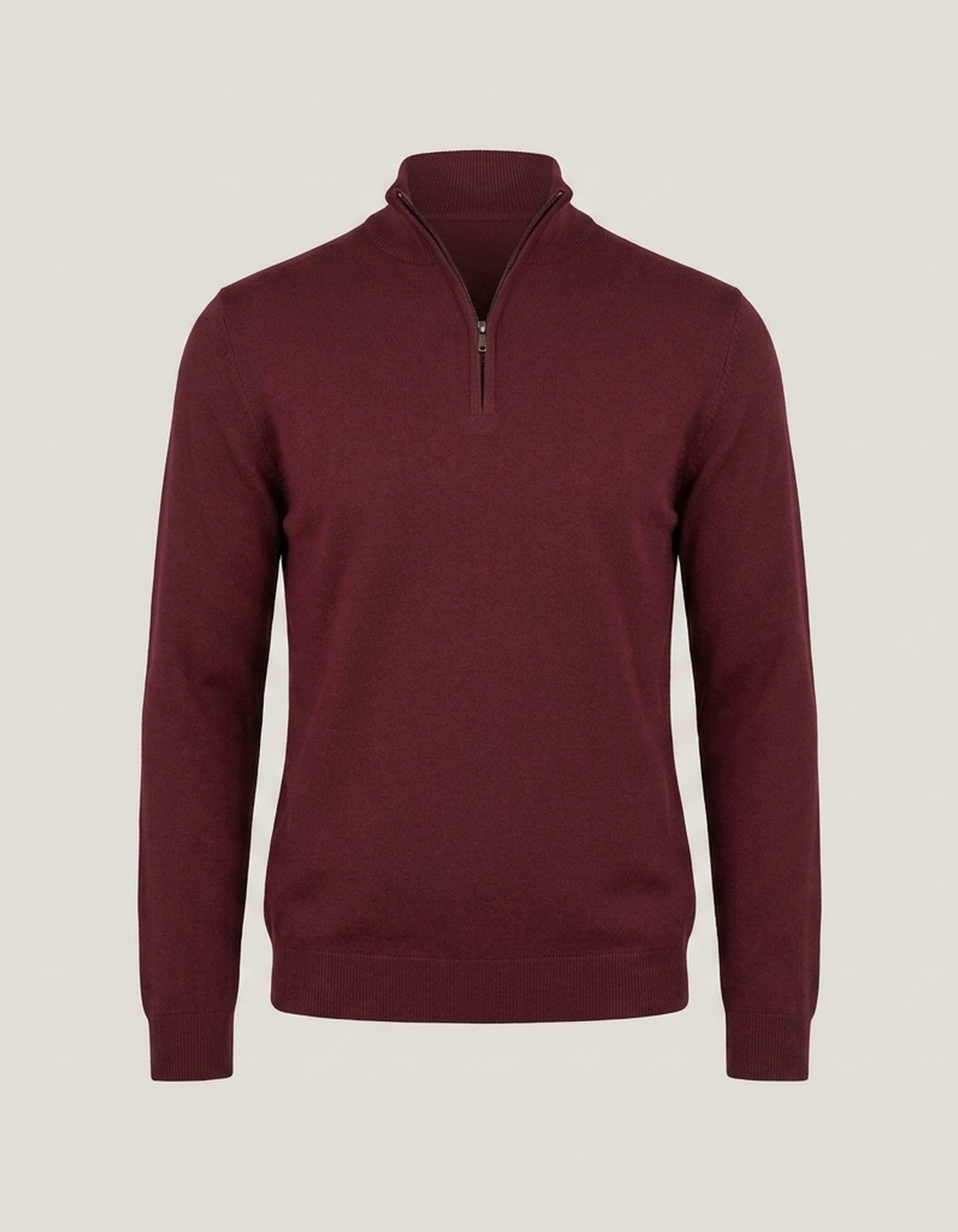 PLUXSTYLE::numise::mens-high-neck-half-zip-sweater::pack-red