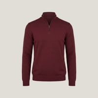 PLUXSTYLE::numise::mens-high-neck-half-zip-sweater::pack-red