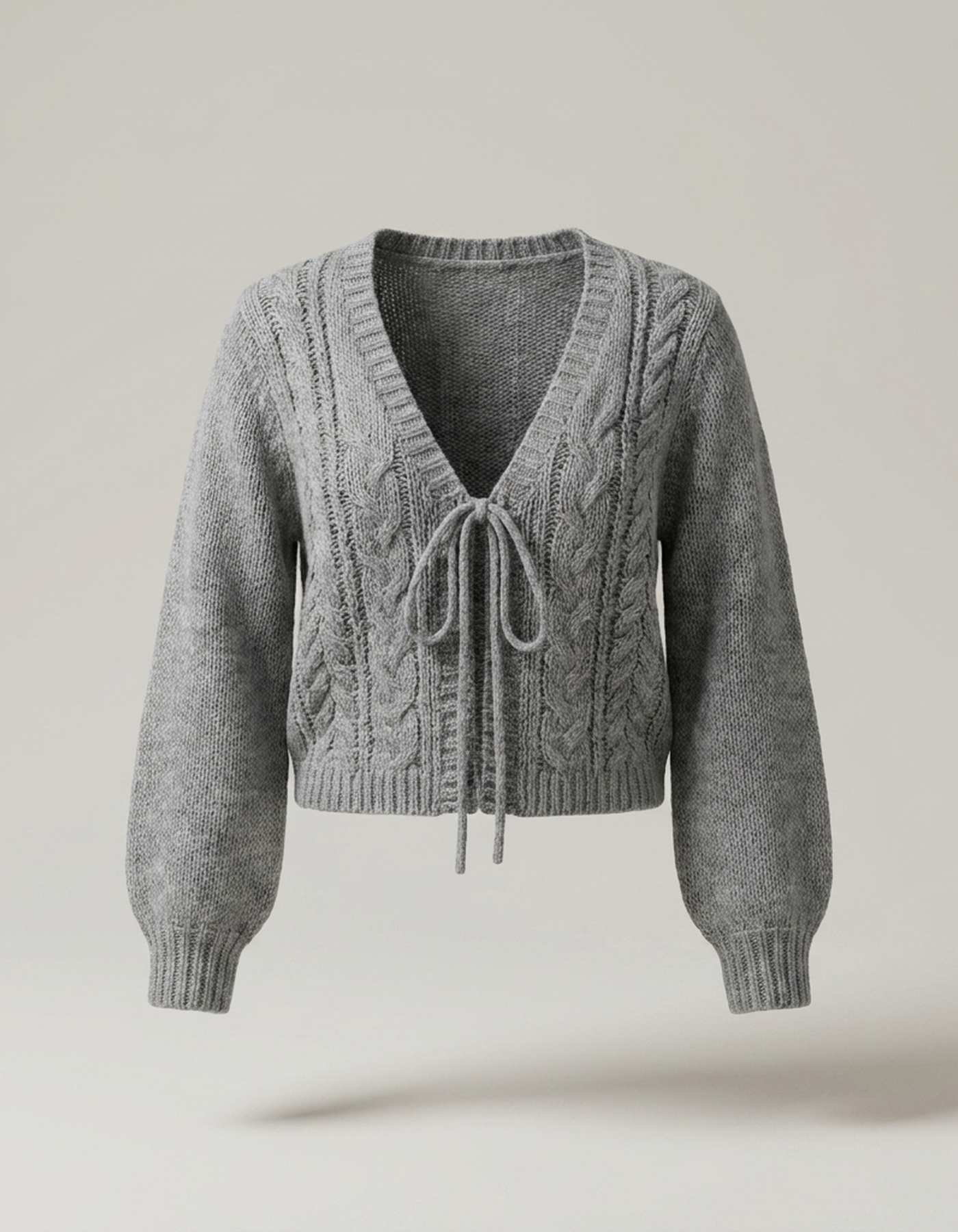 PLUXSTYLE::numise::drop-shoulder-cardigan::pack-grey