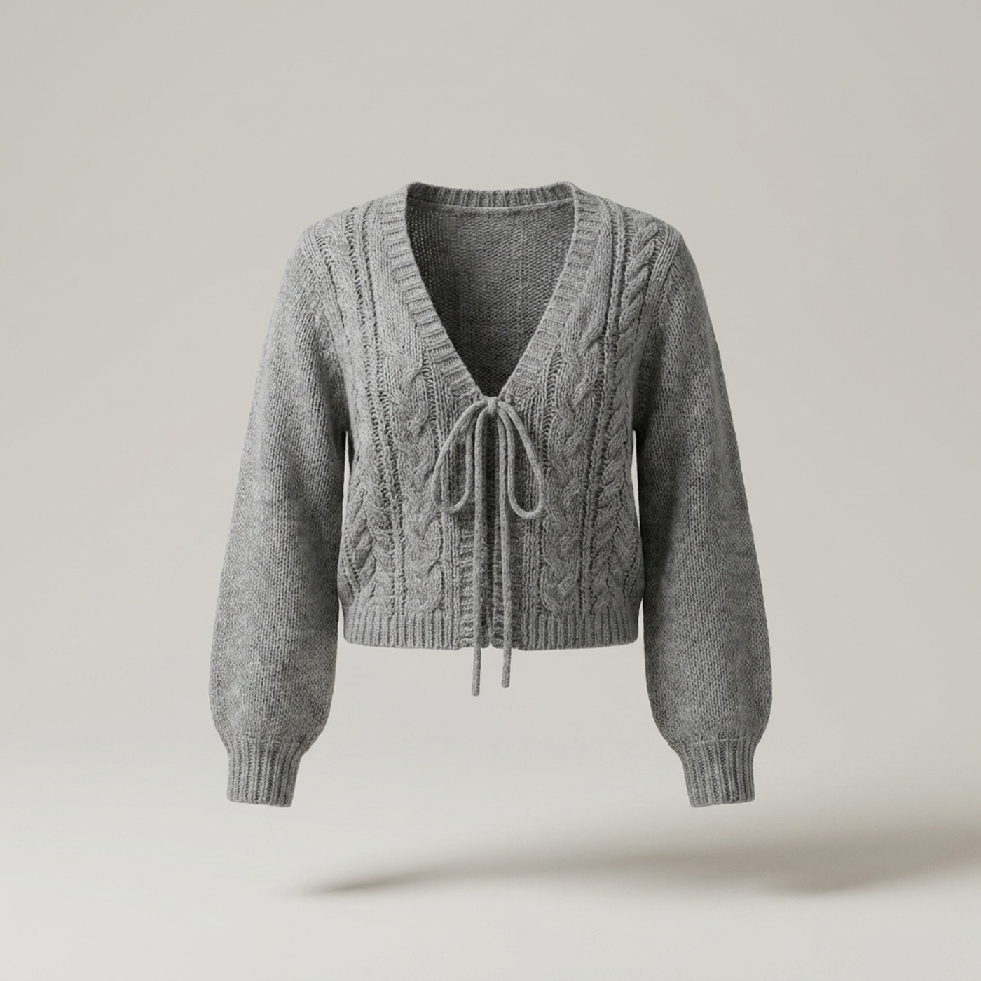 PLUXSTYLE::numise::drop-shoulder-cardigan::pack-grey