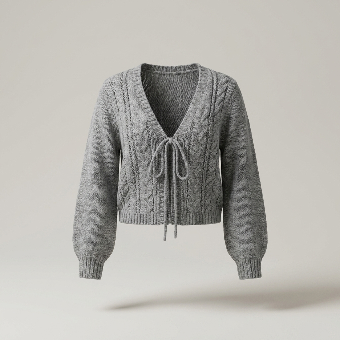 PLUXSTYLE::numise::drop-shoulder-cardigan::pack-grey