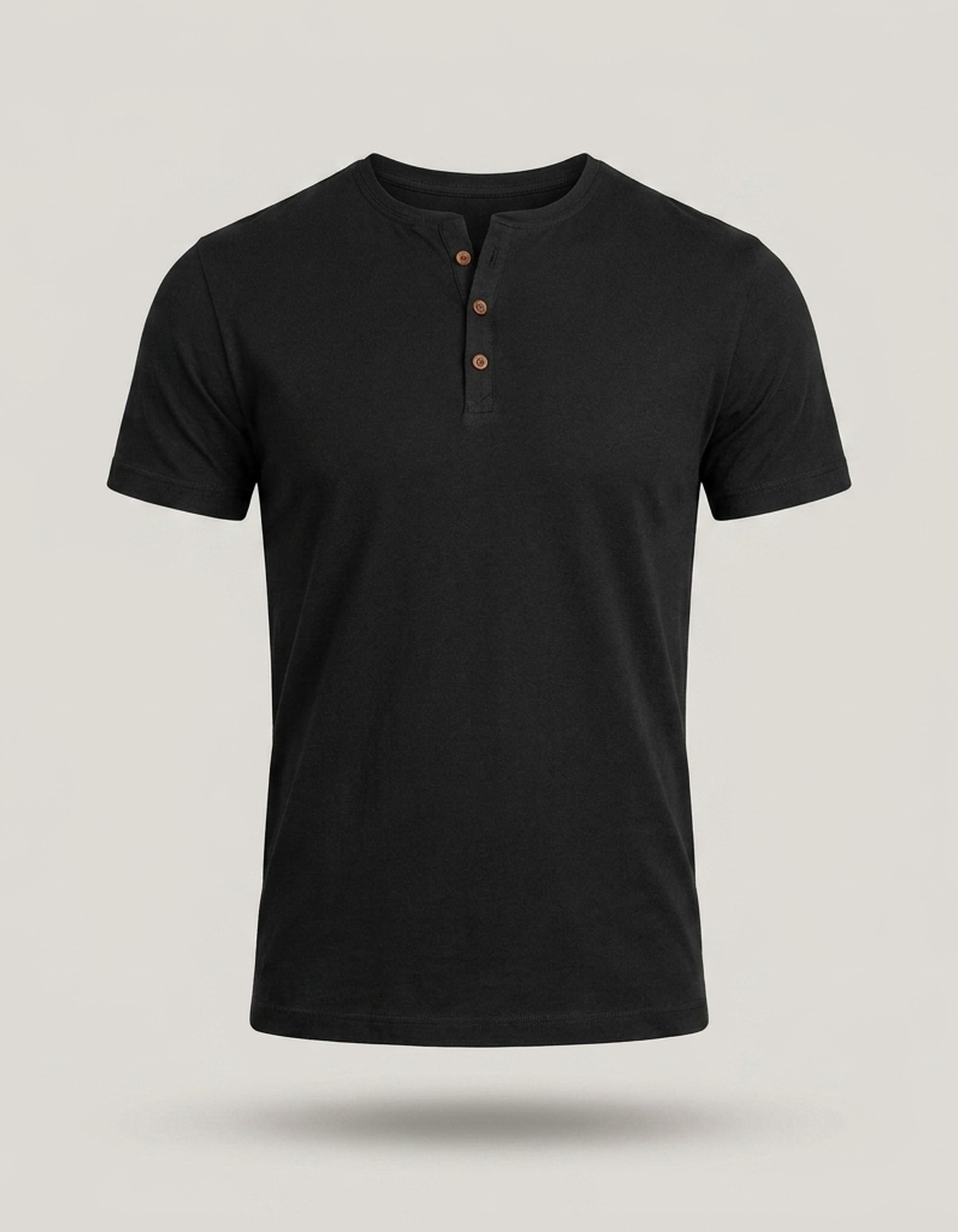PLUXSTYLE::numise::mens-everyday-henley-top::pack-black