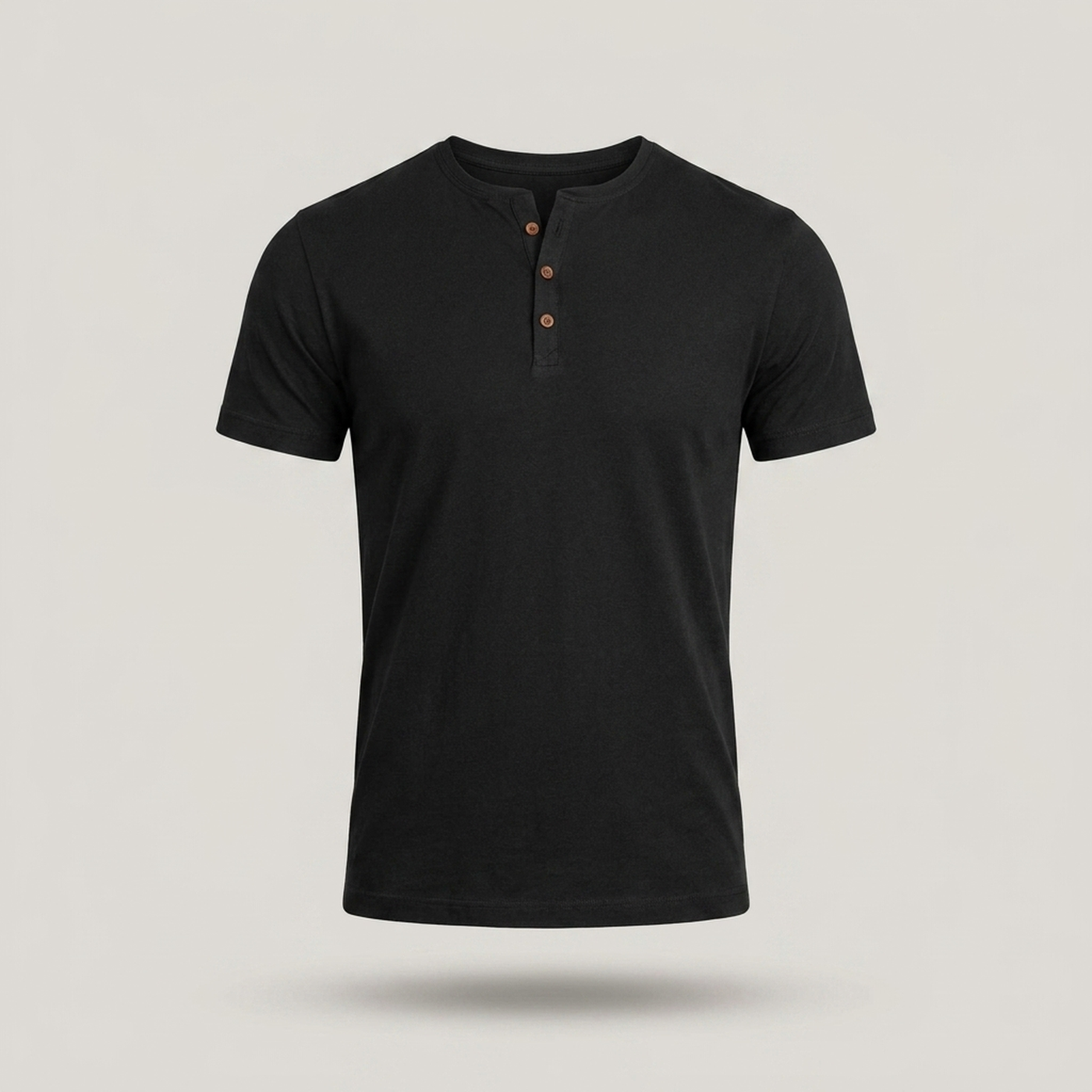 PLUXSTYLE::numise::mens-everyday-henley-top::pack-black