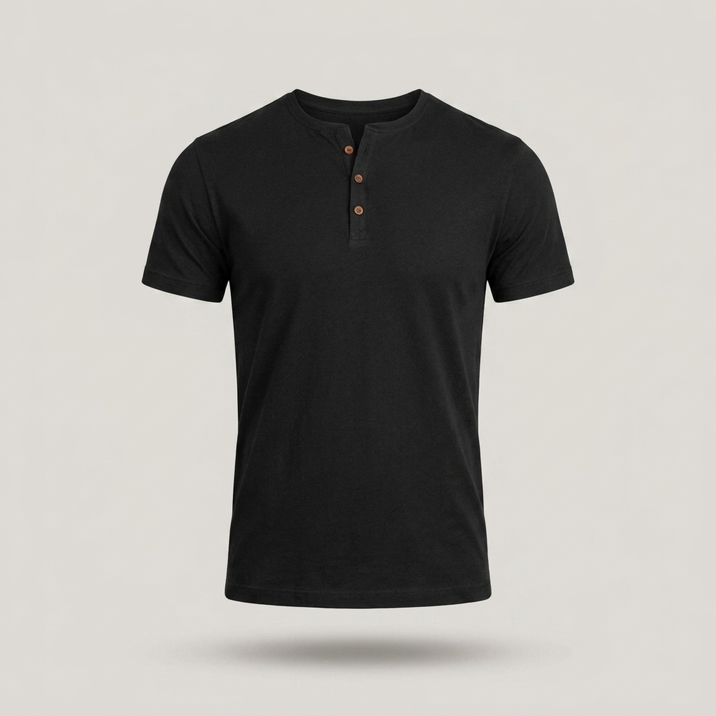 PLUXSTYLE::numise::mens-everyday-henley-top::pack-black