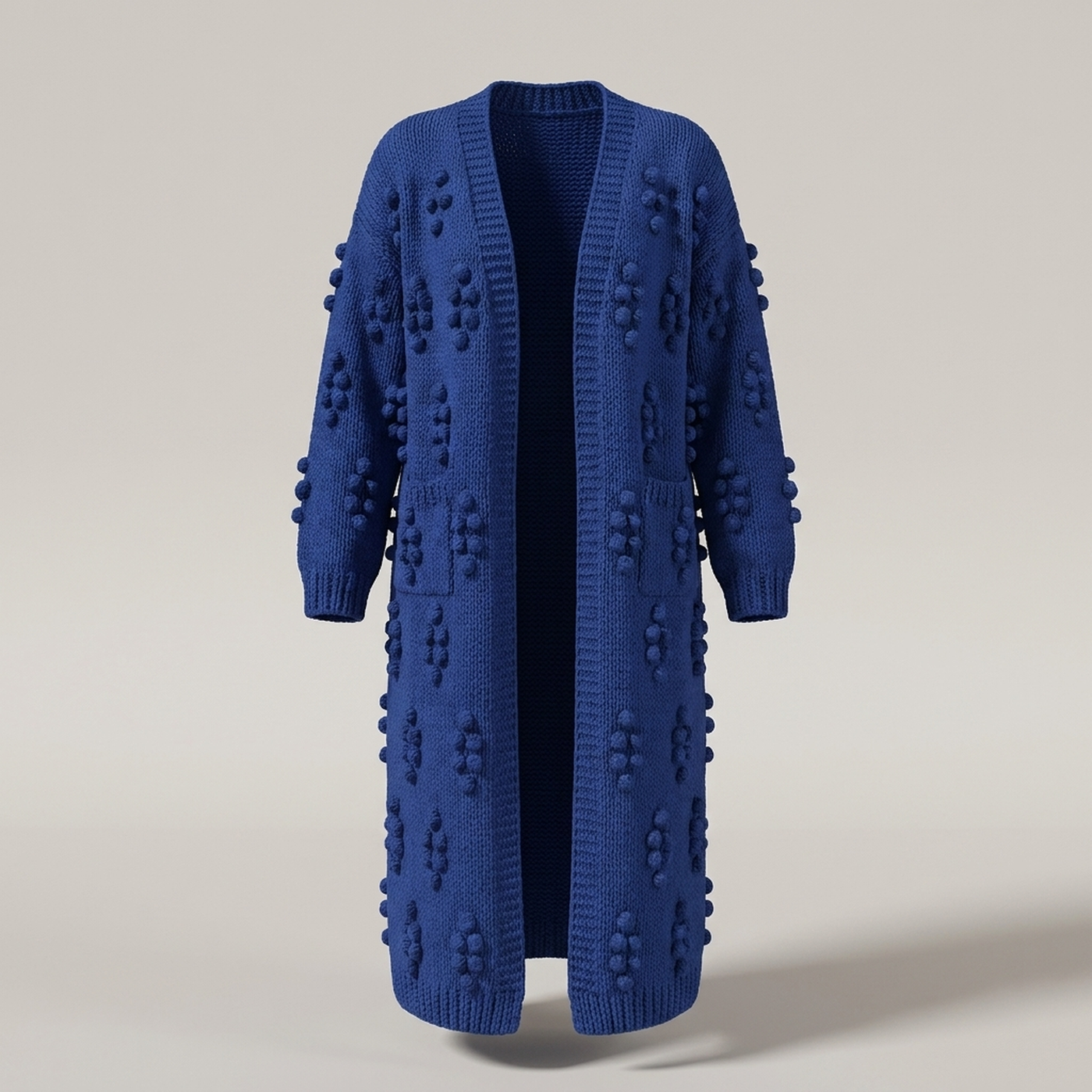 PLUXSTYLE::numise::textured-open-front-cardigan::pack-dark-blue