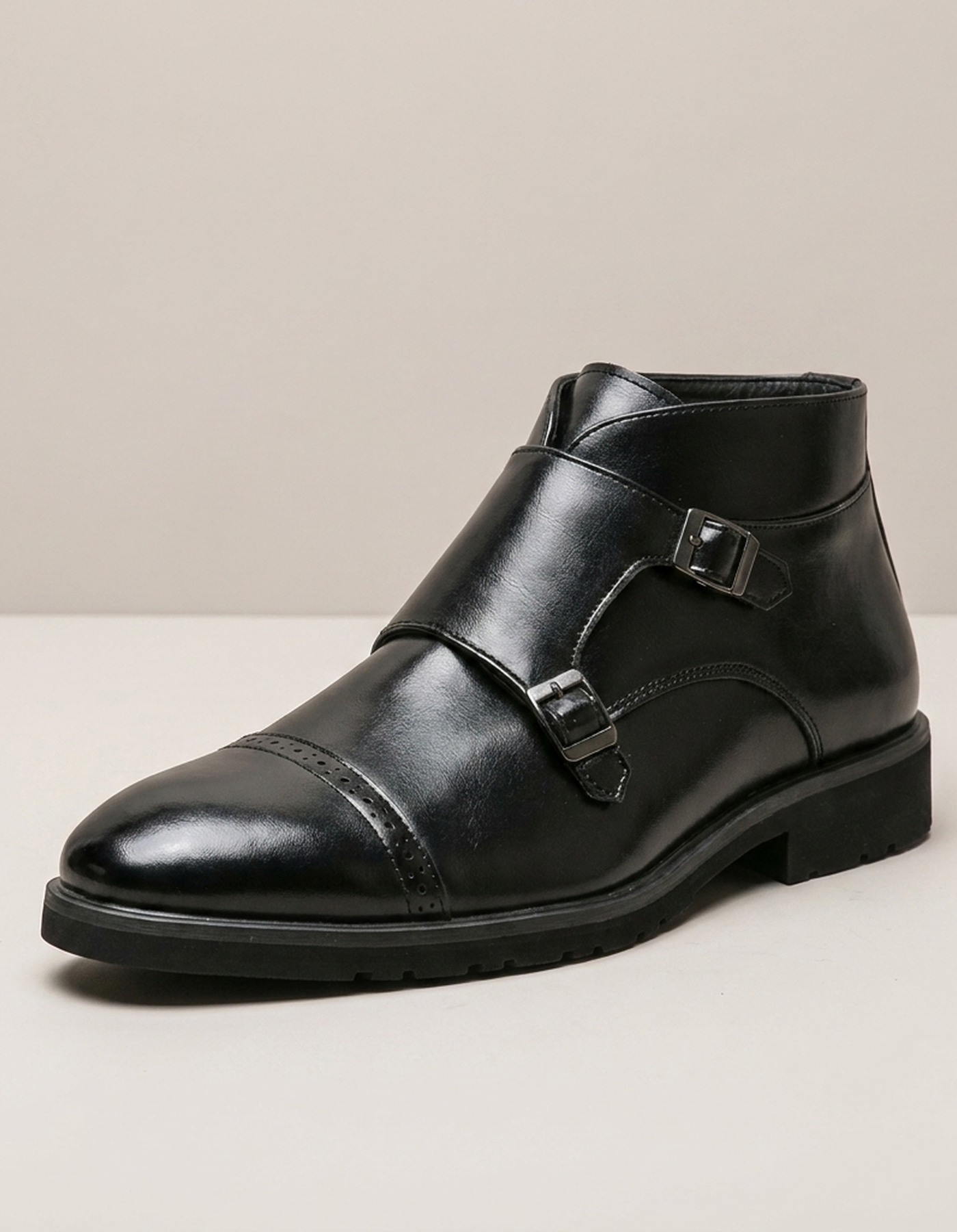 PLUXSTYLE::numise::mens-double-monk-ankle-boots::closeup-hero