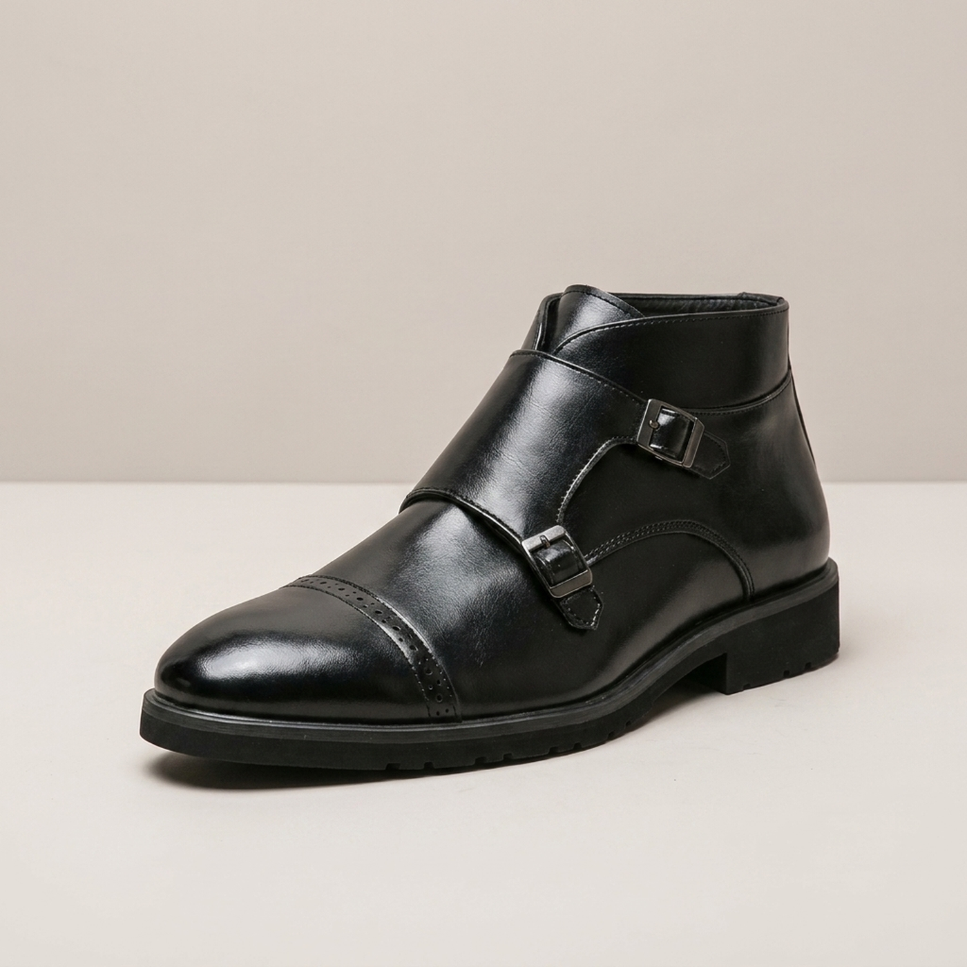 PLUXSTYLE::numise::mens-double-monk-ankle-boots::closeup-hero
