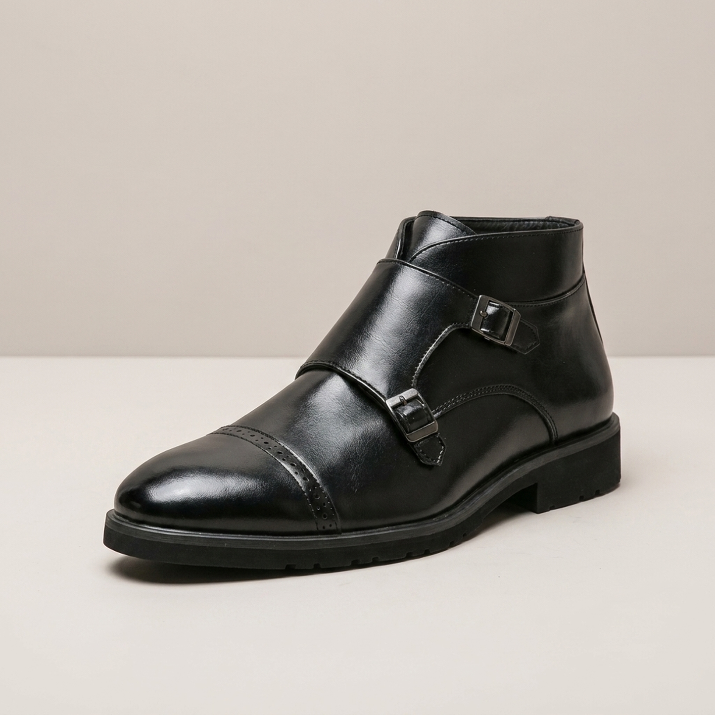 PLUXSTYLE::numise::mens-double-monk-ankle-boots::closeup-hero